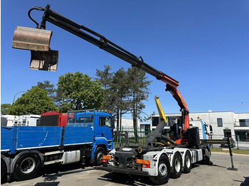 Camion ampliroll, Camion grue Volvo FMX 460 8x4 TRIDEM HOOKLIFT + CRANE PK 23002 SH + GRABBER / ROTATOR - EURO 6 - LIFT + STEERING AXLE - *374.000km* - EXT BUMPER: photos 5
