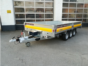 Remorque benne Brian James Trailer CarGO Tipper 2 elektrisch 360x195x30cm Stahlbordwände Pendel 12" Tridem 3,5t on: photos 4