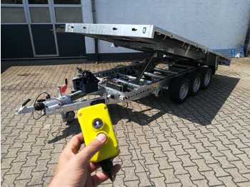 Remorque benne Brian James Trailer CarGO Tipper 2 elektrisch 360x195x30cm Stahlbordwände Pendel 12" Tridem 3,5t on: photos 3