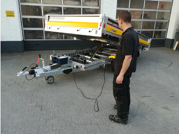 Remorque benne Brian James Trailer CarGO Tipper 2 elektrisch 360x195x30cm Stahlbordwände Pendel 12" Tridem 3,5t on: photos 5