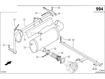 Tube d'echappement CLAAS