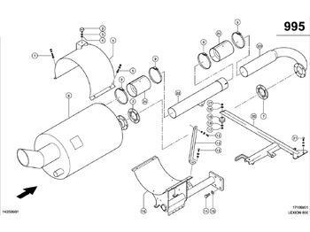 Tube d'echappement CLAAS