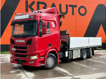 Camion plateau, Camion grue Scania R 450 6x2*4 PK 26002 / PLATFORM L=6482 mm: photos 2