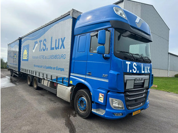 Camion à rideaux coulissants DAF XF 440 6x2 / SUPERSPACECAB / KOMBI MIT ANHANGER SCHMITZ 2016 / DURCHLADEN / 2 STUCK: photos 2