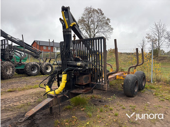 Remorque forestière Skogsvagn - Moheda, 10 ton, med kran: photos 3