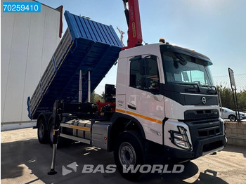 Camion benne, Camion grue neuf Volvo FMX 430 6X4 Palfinger PK24.001 SLD5 Kran Crane 12m3 Big-Axle Euro 6: photos 4