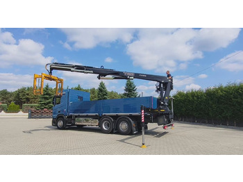 Camion grue, Camion plateau Scania R 500 6x2 z żurawiem Fassi F 215 AS – 2019 – Euro 6 –Retarder -Oś skrętna - Gotowa do pracy!: photos 2