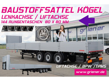 Semi-remorque plateau KÖGEL SN
