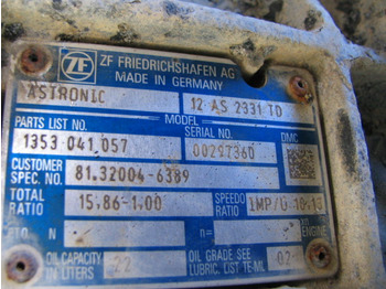 Boîte de vitesse MAN TGS