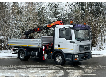 Camion benne MAN MAN TGL 12-240 Kiper Wywrotka 4x2 Kran PALFINGER PK 12500 BARDZO DOBRY STAN: photos 2 Camion benne MAN MAN TGL 12-240 Kiper Wywrotka 4x2 Kran PALFINGER PK 12500 BARDZO DOBRY STAN: photos 2