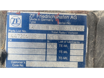 Essieu arrière pour Bus ZF Hinterachse Axis ZF AV132 II /90 5,13 4472040254 MAN Lions City: photos 4 Essieu arrière pour Bus ZF Hinterachse Axis ZF AV132 II /90 5,13 4472040254 MAN Lions City: photos 4