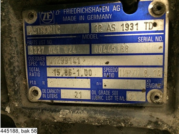 Boîte de vitesse ZF ASTRONIC, 12 AS 1931 TD, Automatic, Retarder: photos 2