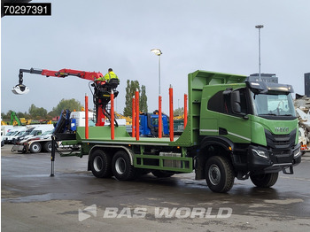 Camion grumier, Camion grue neuf Iveco T-Way 450 6X6 UNUSED! Palfinger Q150Z Crane Retarder Holztransport Big-Axle LED Euro 6: photos 3