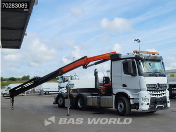 Camion ampliroll, Camion grue Mercedes-Benz Actros 3245 Actros 8X4 Palfinger PK22002 EH Crane 17tons hooklift Big-Axle Lift+Lenkachse Navi Euro 6: photos 3