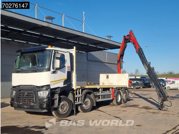 Camion plateau, Camion grue Renault C 380 8X2 Palfinger PK24001K Remote Lenkachse Euro 6: photos 3