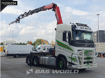 Camion plateau, Camion grue Volvo FH 500 FH 6X4 Full-Air Liftachse HMF 2820K-RCS Crane+JIB Remote Control I-ParkCool VDS LED Kran: photos 3