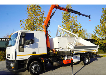 Camion plateau, Camion grue IVECO Eurocargo 120E18 Crane Palfinger / 3-way tipper / sleeper cab: photos 3