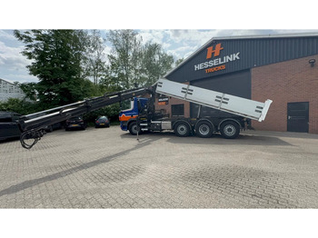 Camion benne, Camion grue DAF CF 85.360 8X2 3 Zijdige kipper HIAB 16 t/m kraan AHK Top condition: photos 3