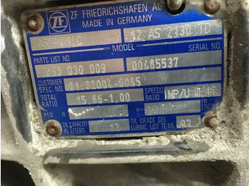 Boîte de vitesse et pièces pour Camion MAN Versnellingsbak 12AS 2130 TD: photos 5