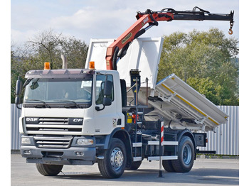 Camion benne, Camion grue DAF CF 75.310 Kipper 4,30 m + KRAN * TOPZUSTAND: photos 3