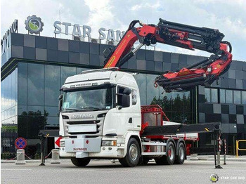 Camion plateau, Camion grue Scania G490 6x2 Palfinger PK 53002 SH Fly Jib Basket: photos 2