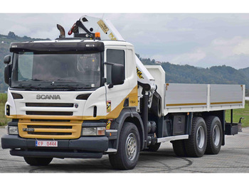 Camion plateau, Camion grue Scania P 420: photos 3 Camion plateau, Camion grue Scania P 420: photos 3