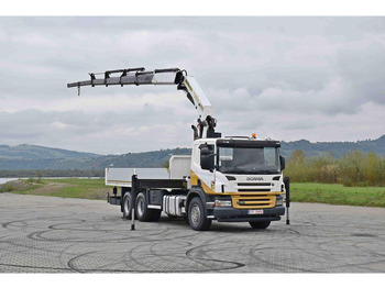 Camion plateau, Camion grue Scania P 420: photos 2 Camion plateau, Camion grue Scania P 420: photos 2