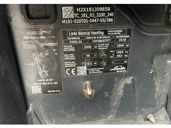 Chariot élévateur électrique Linde E20PL-02: photos 4 Chariot élévateur électrique Linde E20PL-02: photos 4