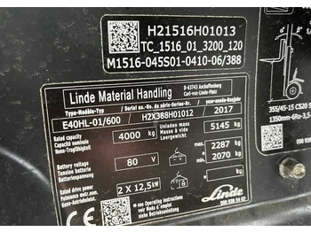 Chariot élévateur électrique LINDE E