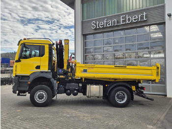 Camion benne MAN TGS 18.430 4x4 BL Kran HMF 1130K-RCS Funk AHK: photos 4