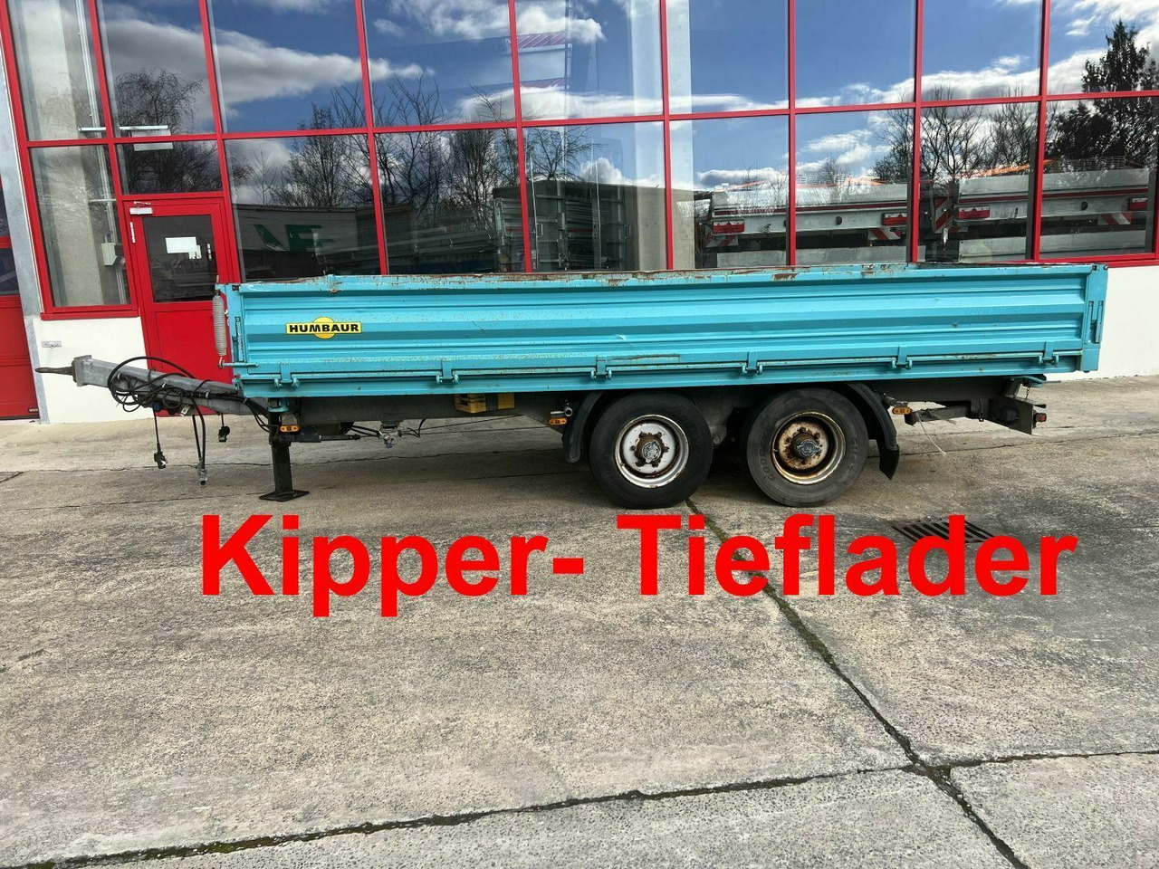 Humbaur Tandem Kipper- Tieflader - Remorque benne: photos 1 Humbaur Tandem Kipper- Tieflader - Remorque benne: photos 1