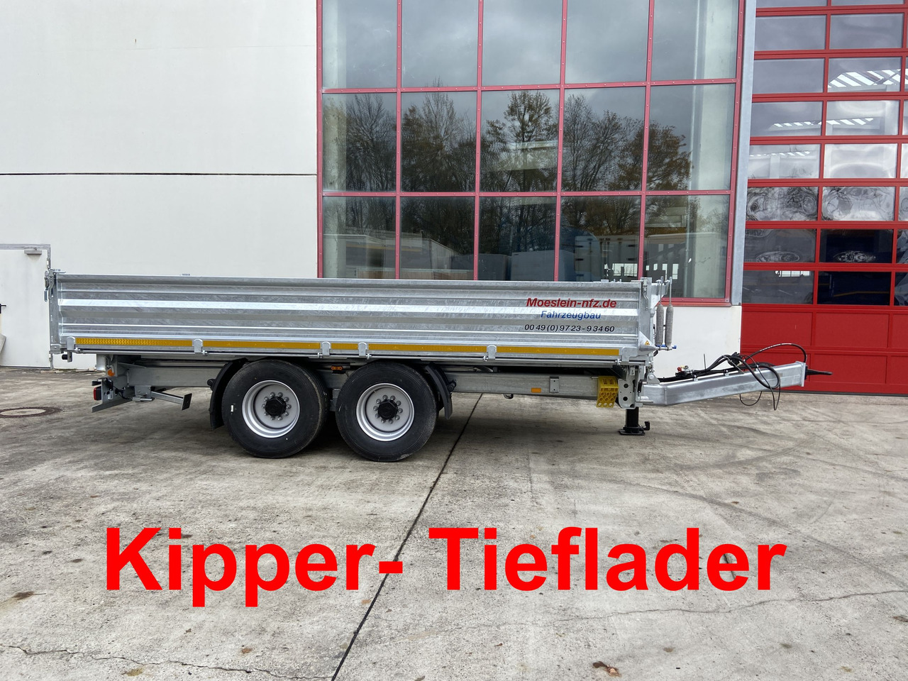 Möslein TTD 14 5,70 m 14 t Tandem- Kipper Tieflader 5,70 m lang, Breite Reifen-- Neufahrzeug -- - Remorque benne: photos 1 Möslein TTD 14 5,70 m 14 t Tandem- Kipper Tieflader 5,70 m lang, Breite Reifen-- Neufahrzeug -- - Remorque benne: photos 1