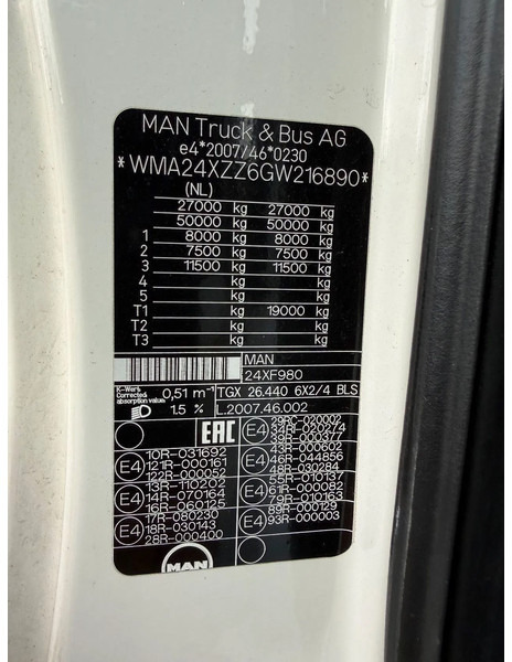 Tracteur routier MAN TGX 26.440 6X2 BLS ONLY 485.000 km 3-2016: photos 16 Tracteur routier MAN TGX 26.440 6X2 BLS ONLY 485.000 km 3-2016: photos 16