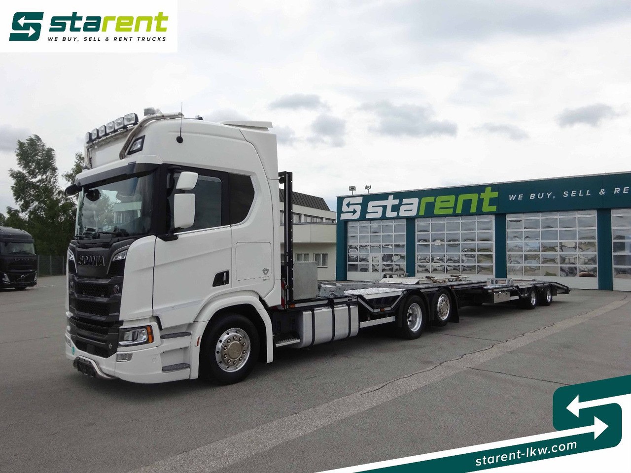 Scania R770 V8 Fahrzeugtransporter + Ziegler Anhänger - Camion porte-voitures: photos 1 Scania R770 V8 Fahrzeugtransporter + Ziegler Anhänger - Camion porte-voitures: photos 1