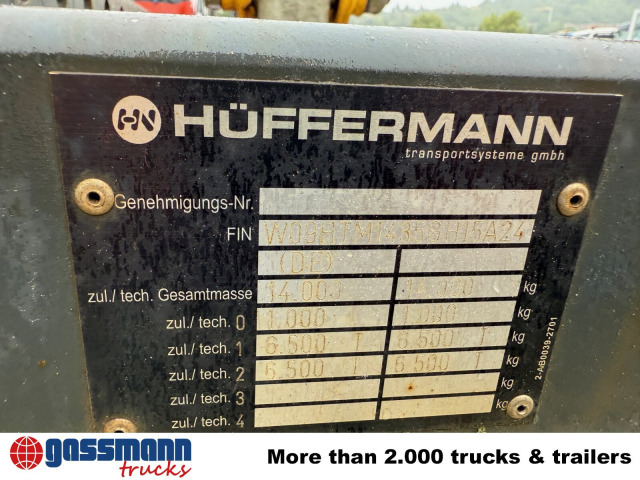 Hüffermann HTM 13.35 P Absetzanhänger - Remorque porte-conteneur/ Caisse mobile: photos 2 Hüffermann HTM 13.35 P Absetzanhänger - Remorque porte-conteneur/ Caisse mobile: photos 2