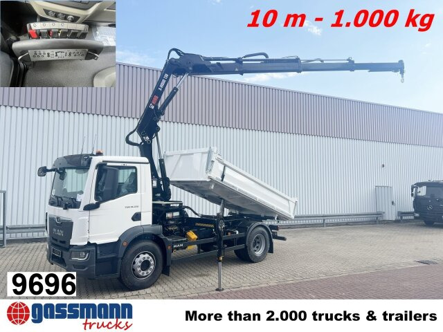 MAN TGM 18.320 4x2 BB CH mit Kran Hiab X-Hiduo - Camion benne, Camion grue: photos 1 MAN TGM 18.320 4x2 BB CH mit Kran Hiab X-Hiduo - Camion benne, Camion grue: photos 1