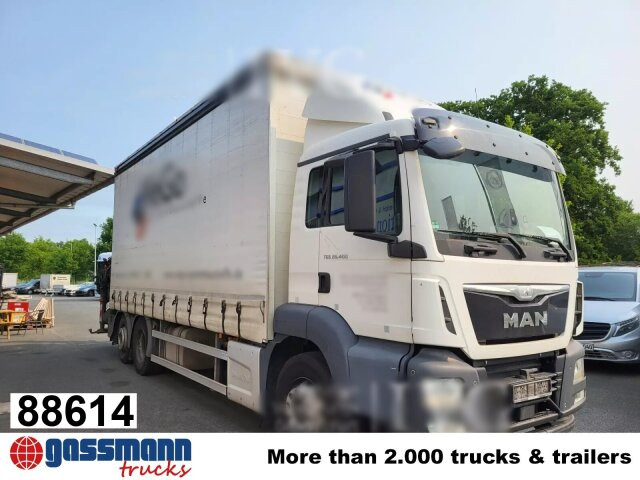 MAN TGS 26.400 6x2-4 LL, Lenk-/Lift, Edscha, - Camion plateau, Camion grue: photos 1 MAN TGS 26.400 6x2-4 LL, Lenk-/Lift, Edscha, - Camion plateau, Camion grue: photos 1