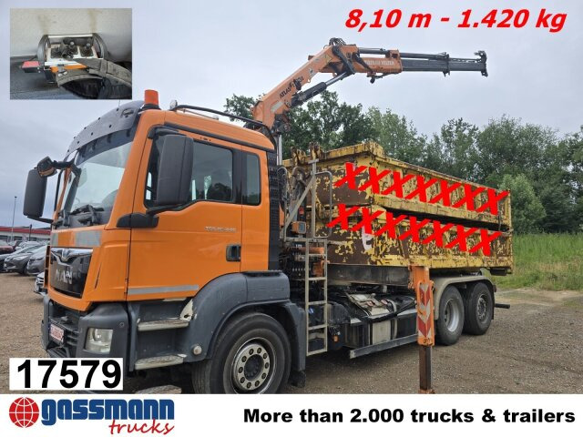 MAN TGS 28.440 BL/6x2/4, Atlas Kran VDL - Camion ampliroll, Camion grue: photos 1 MAN TGS 28.440 BL/6x2/4, Atlas Kran VDL - Camion ampliroll, Camion grue: photos 1