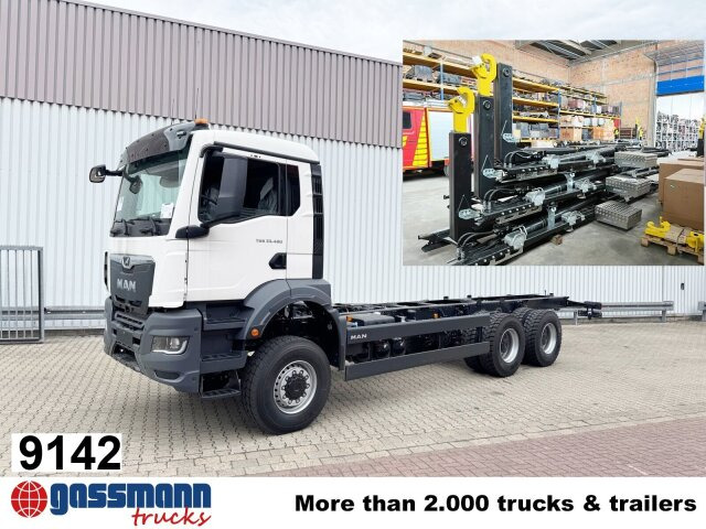 MAN TGS 33.480 6x6 BB CH, Hohe Bauart, Nebenantrieb - Camion ampliroll: photos 1 MAN TGS 33.480 6x6 BB CH, Hohe Bauart, Nebenantrieb - Camion ampliroll: photos 1
