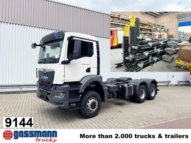 MAN TGS 33.480 6x6 BB CH, Hohe Bauart, Nebenantrieb - Camion ampliroll: photos 1 MAN TGS 33.480 6x6 BB CH, Hohe Bauart, Nebenantrieb - Camion ampliroll: photos 1