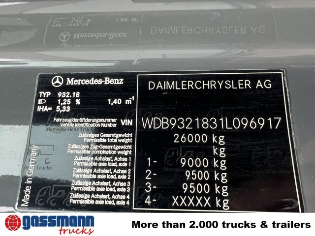 Mercedes-Benz Actros 3346 AK 6x6 - Châssis cabine: photos 3 Mercedes-Benz Actros 3346 AK 6x6 - Châssis cabine: photos 3