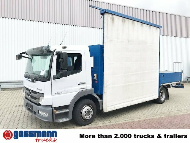 Camion plateau, Camion grue Mercedes-Benz Atego 1224 L 4x2 Glastransporter, gegen Aufpreis: photos 8