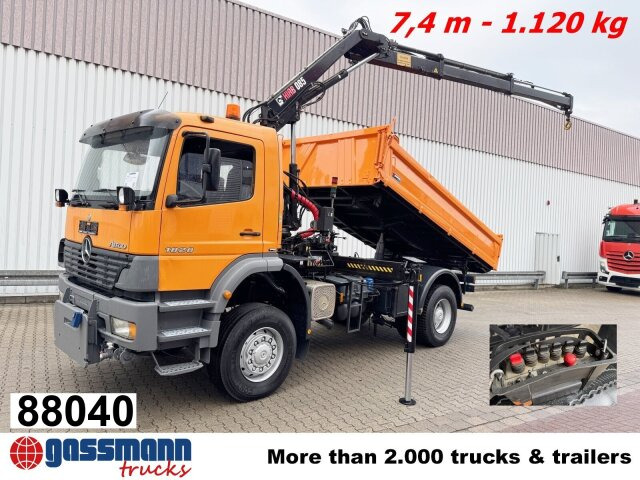 Mercedes-Benz Atego 1828 AK 4x4, Winterdienstausstattung, Kran - Camion benne, Camion grue: photos 1 Mercedes-Benz Atego 1828 AK 4x4, Winterdienstausstattung, Kran - Camion benne, Camion grue: photos 1