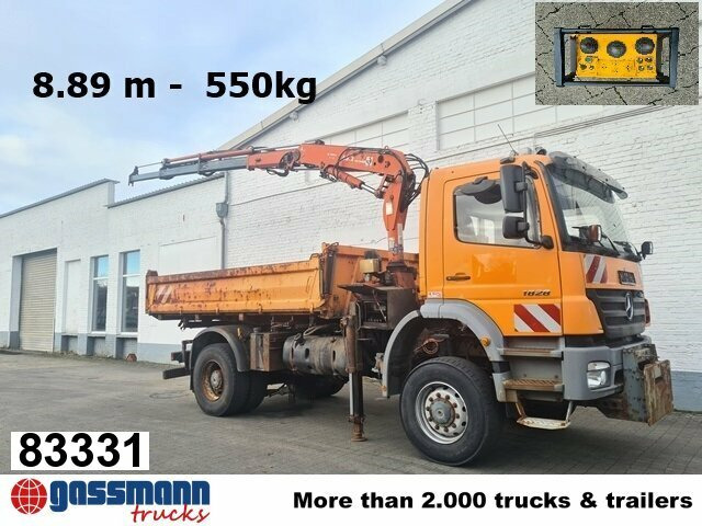 Mercedes-Benz Axor 1828 AK 4x4, Winterdienstausstattung, Kran - Camion benne, Camion grue: photos 1 Mercedes-Benz Axor 1828 AK 4x4, Winterdienstausstattung, Kran - Camion benne, Camion grue: photos 1