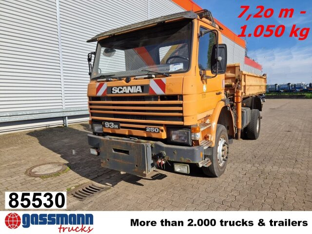 Scania 93H 250 4x4 mit Kran Palfinger PK8000, - Camion benne, Camion grue: photos 1 Scania 93H 250 4x4 mit Kran Palfinger PK8000, - Camion benne, Camion grue: photos 1
