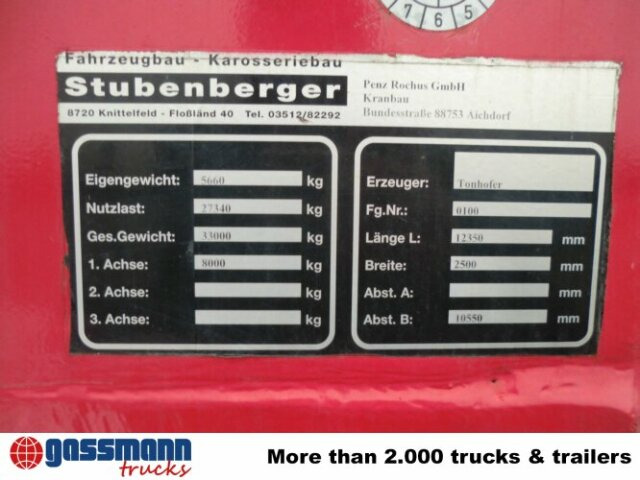 TONHOFER DL1 Plattform-Auflieger - Semi-remorque plateau: photos 3 TONHOFER DL1 Plattform-Auflieger - Semi-remorque plateau: photos 3
