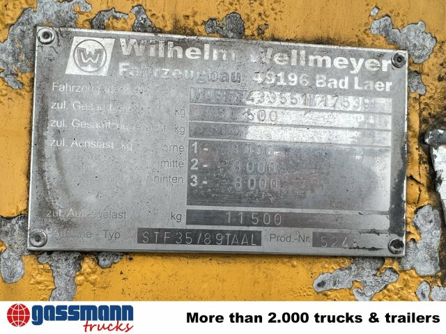 Wellmeyer, STF 35/89 TA AL, ca. 25 cbm, ALU, - Semi-remorque citerne: photos 3 Wellmeyer, STF 35/89 TA AL, ca. 25 cbm, ALU, - Semi-remorque citerne: photos 3
