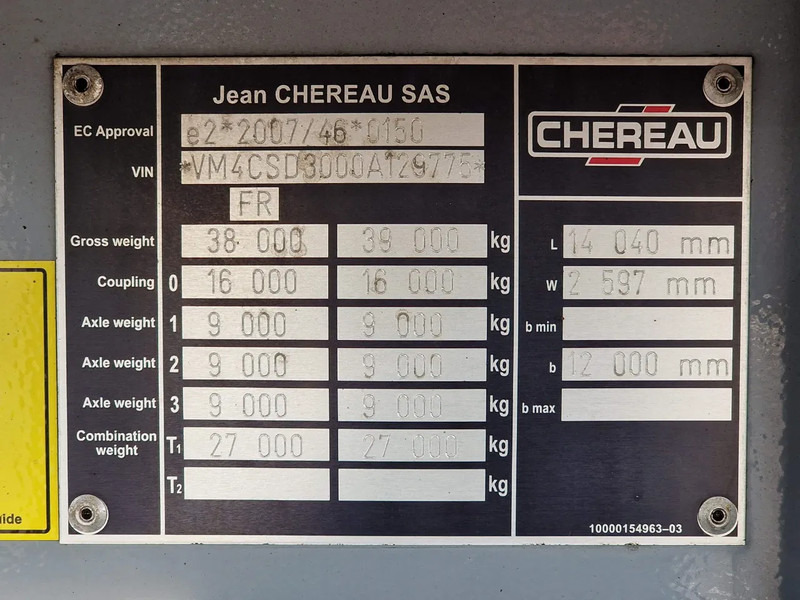 Semi-remorque isothermique Chereau Thermoking SLX Spectrum Bi Temp Frigo - Pallet boxes: photos 20 Semi-remorque isothermique Chereau Thermoking SLX Spectrum Bi Temp Frigo - Pallet boxes: photos 20