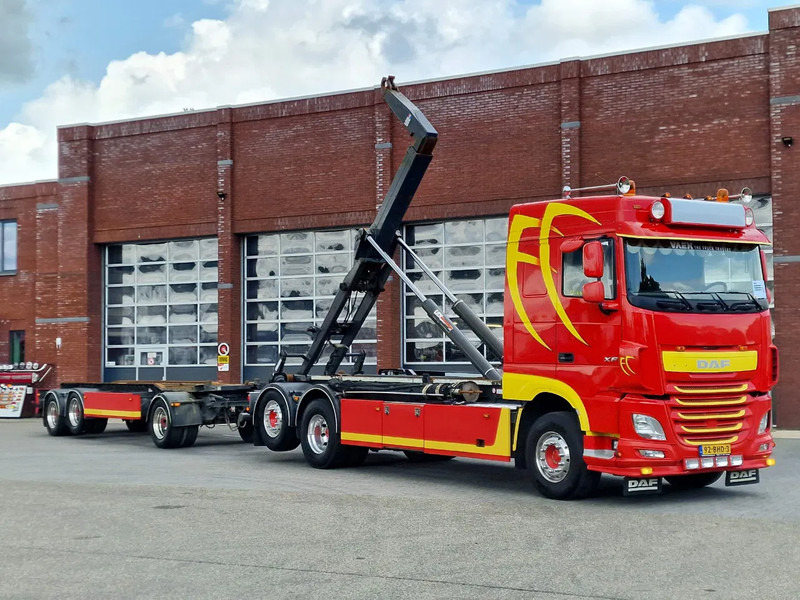 DAF XF 440 SpaceCab 6x2*4 - VDL Hooklift 21T + GS Meppel trailer 2004 - Camion - système de câble: photos 1 DAF XF 440 SpaceCab 6x2*4 - VDL Hooklift 21T + GS Meppel trailer 2004 - Camion - système de câble: photos 1