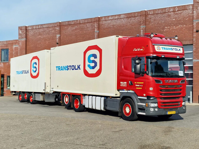 Scania R580 Topline 6x2*4 Frigo + Burg trailer - Retarder - Steering axle - Night clima - Camion frigorifique: photos 1 Scania R580 Topline 6x2*4 Frigo + Burg trailer - Retarder - Steering axle - Night clima - Camion frigorifique: photos 1